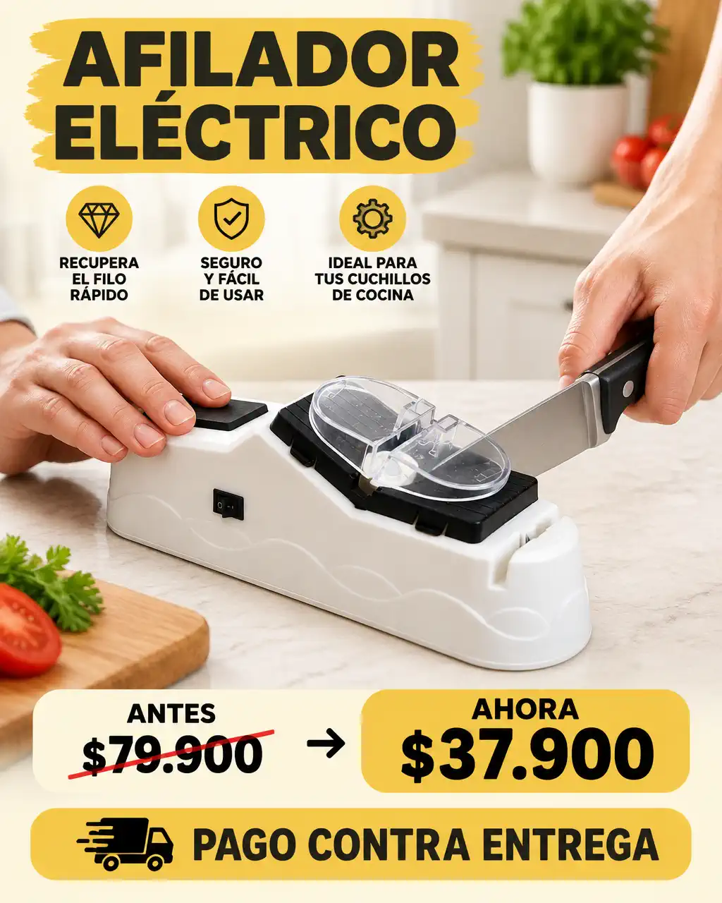 Afilador de cuchillos eléctrico