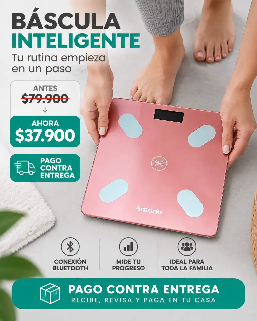 Anturio - Báscula inteligente bluetooth