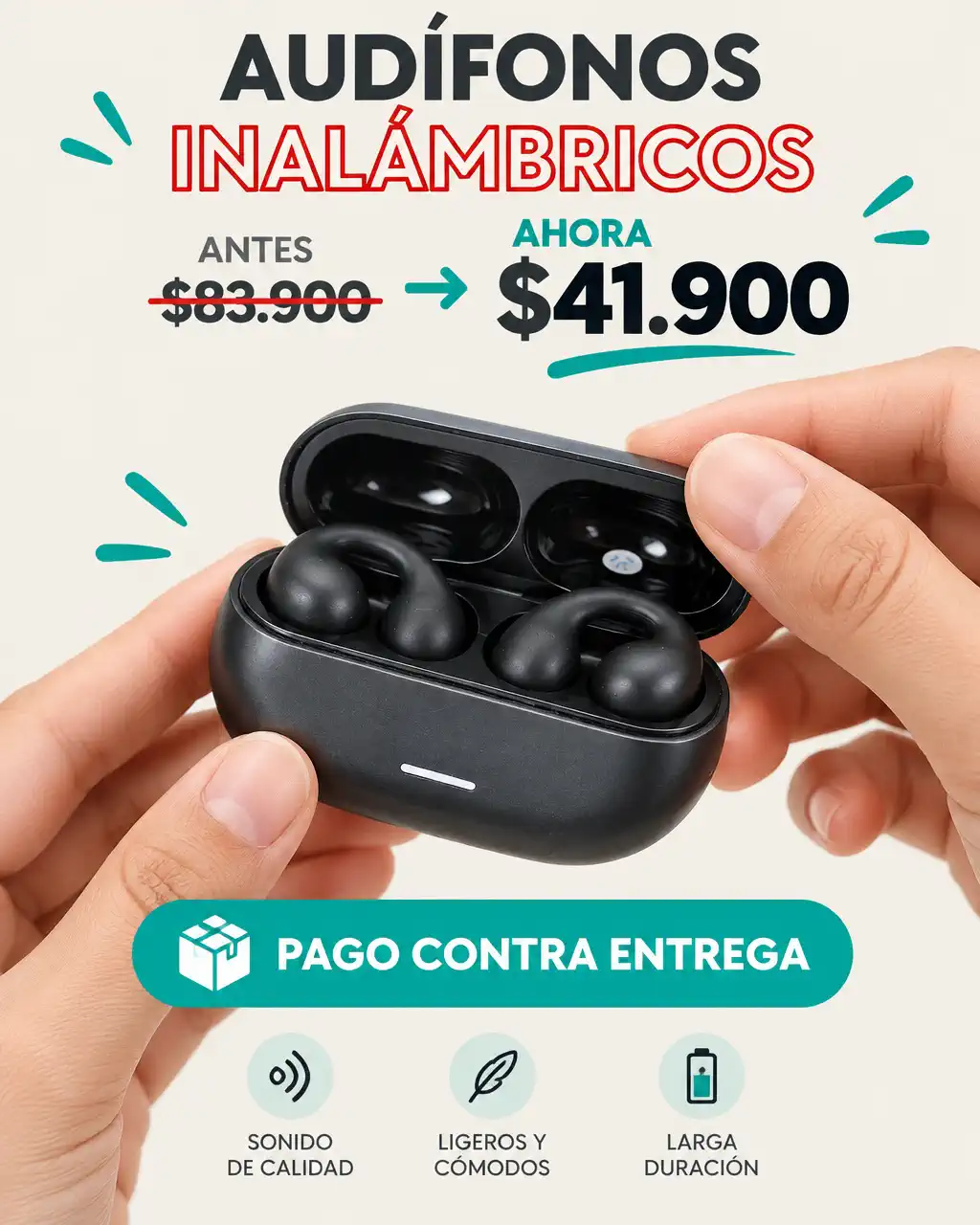 Audífonos Inalámbricos Conducción Ósea