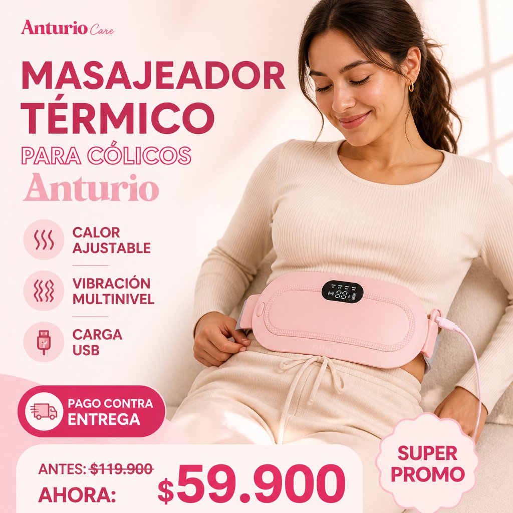 Anturio - Masajeador térmico para cólicos menstruales
