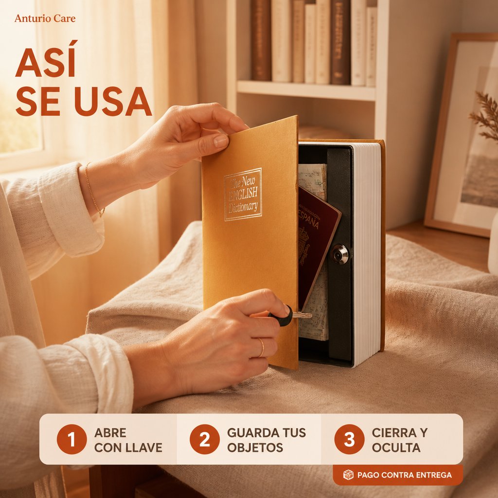 Caja fuerte tipo libro hero