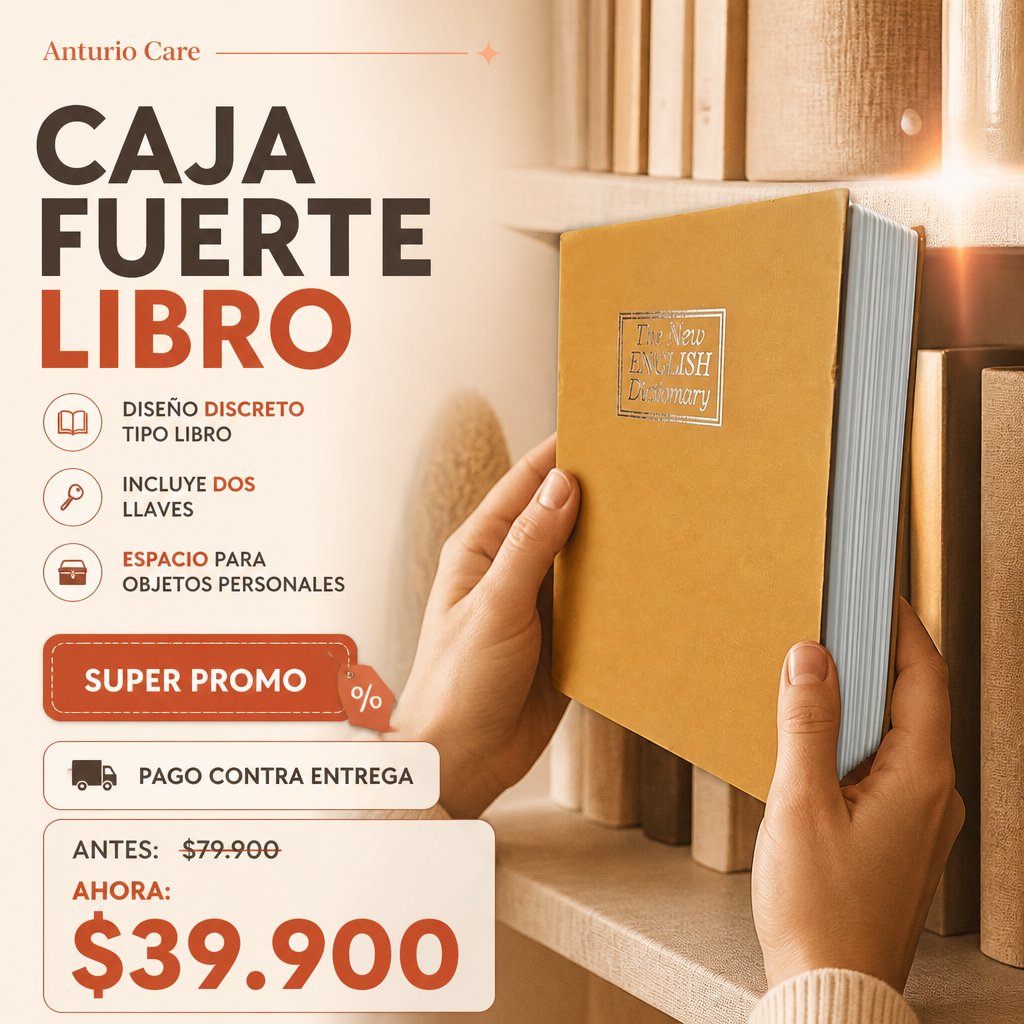 Caja fuerte tipo libro