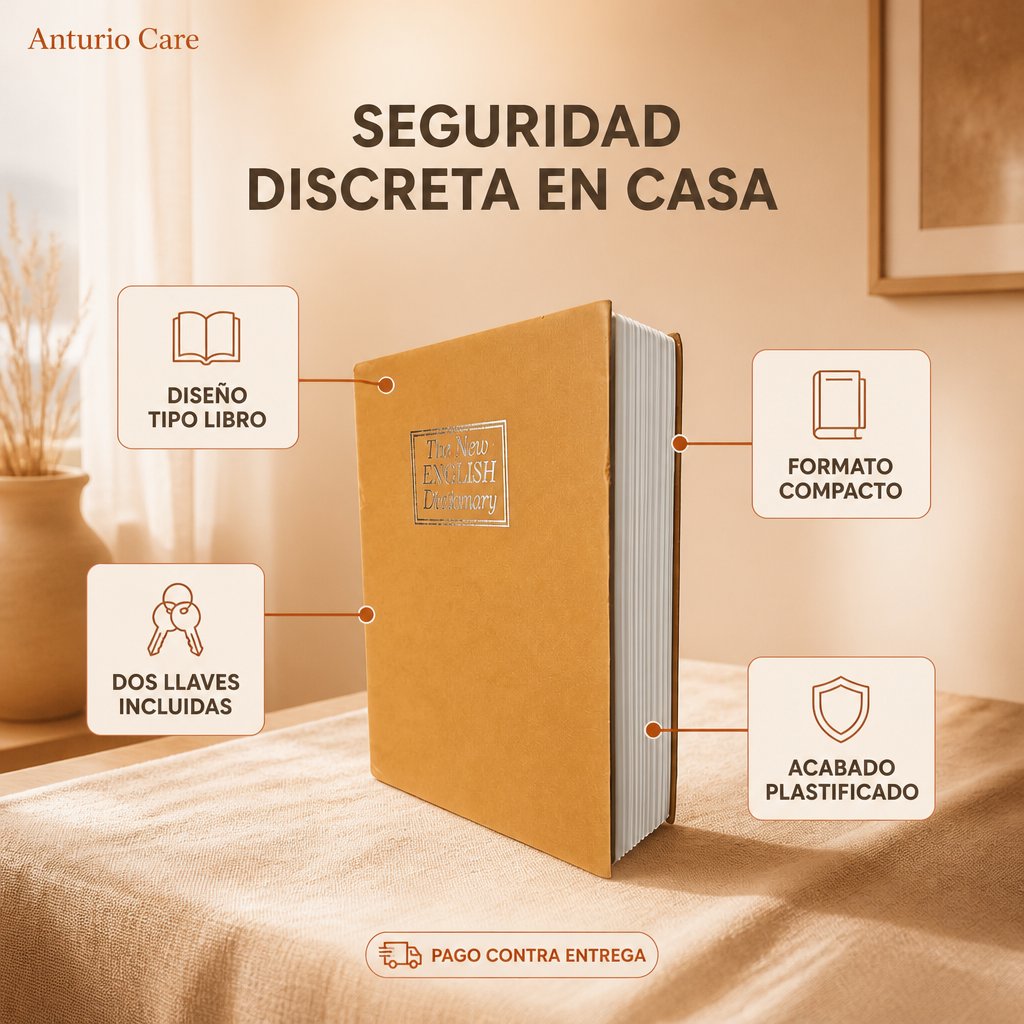 Caja fuerte tipo libro hero