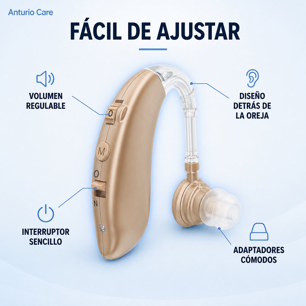 Audífono amplificador ayuda auditiva drop