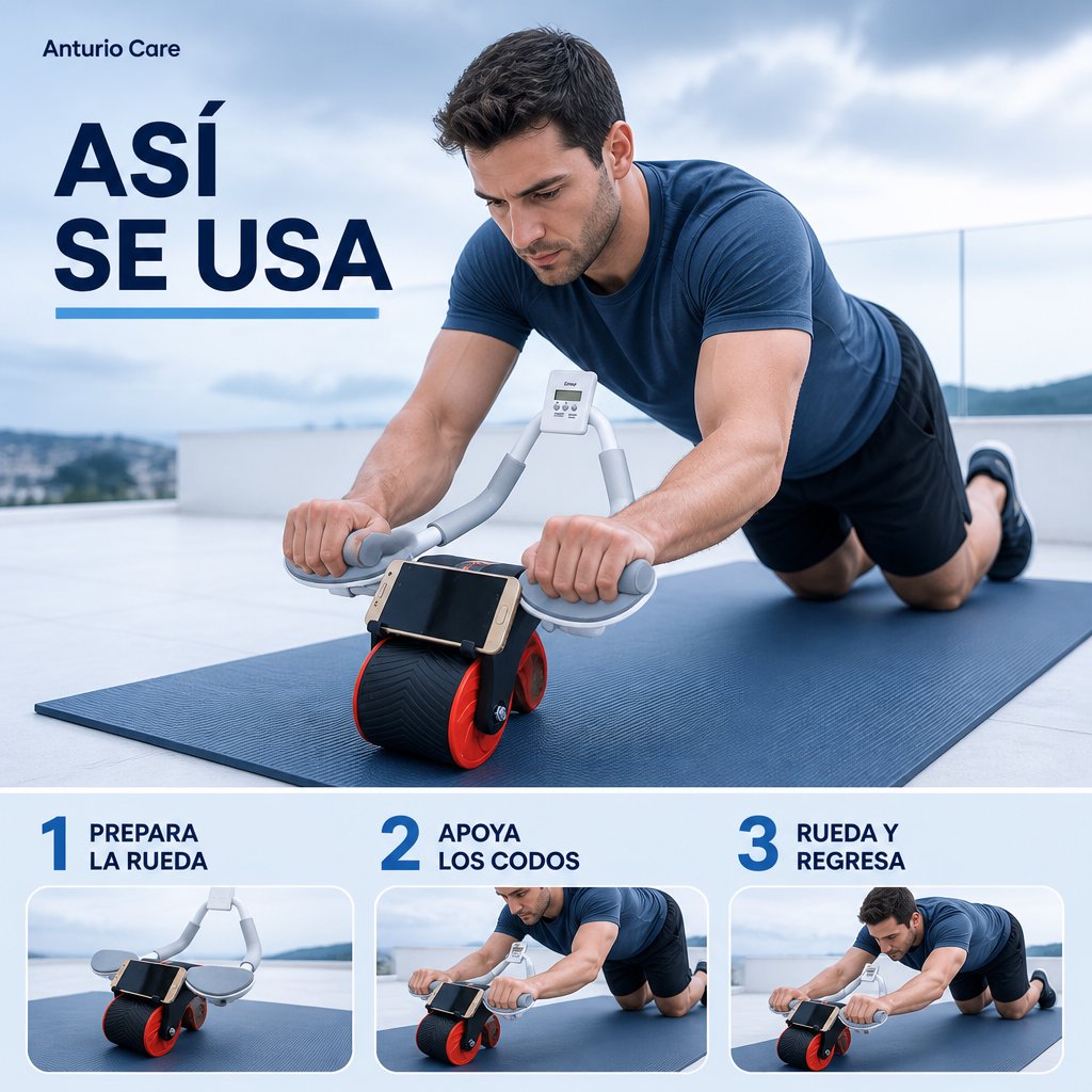 Rueda abdominal con rebote drop