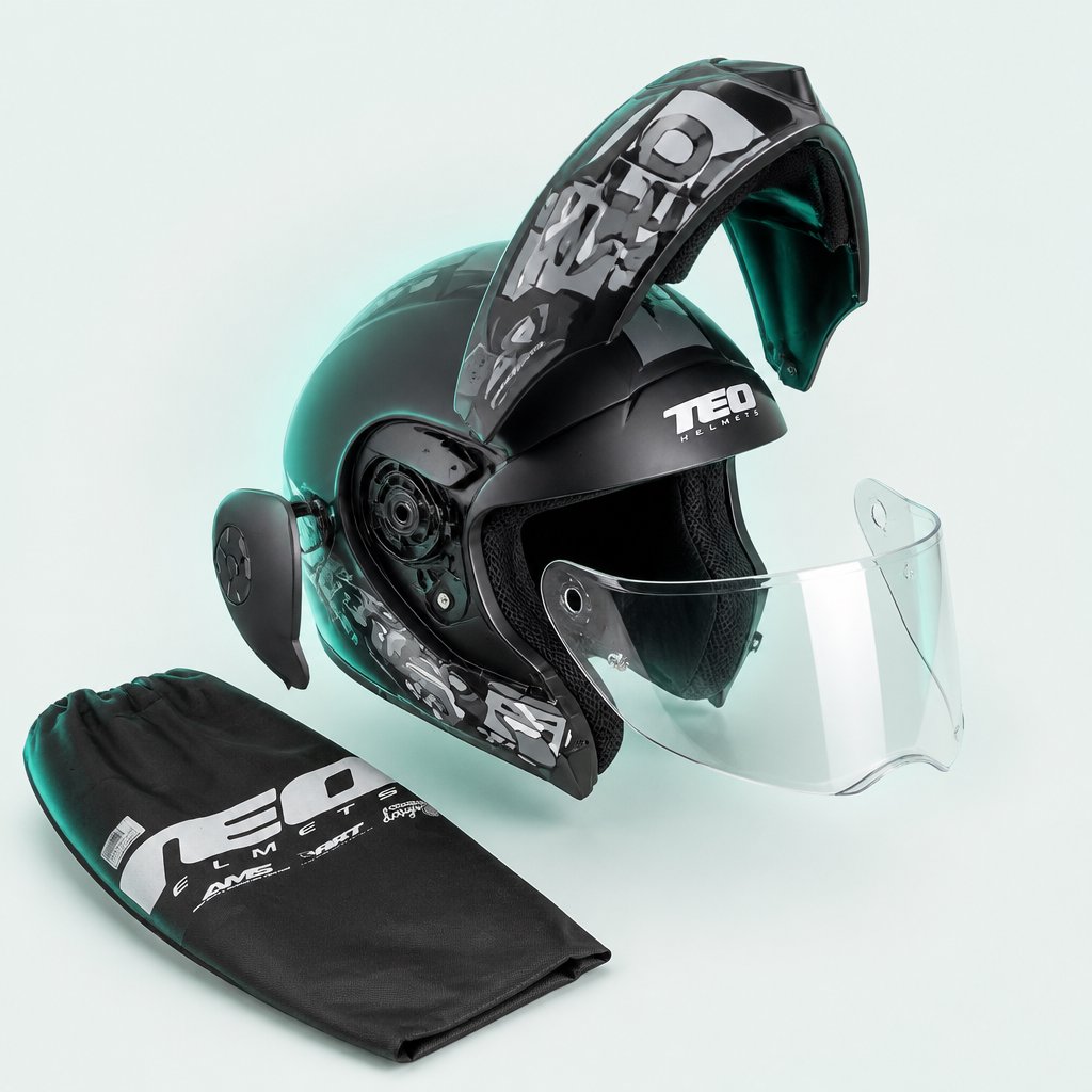 anatomía de Casco abatible