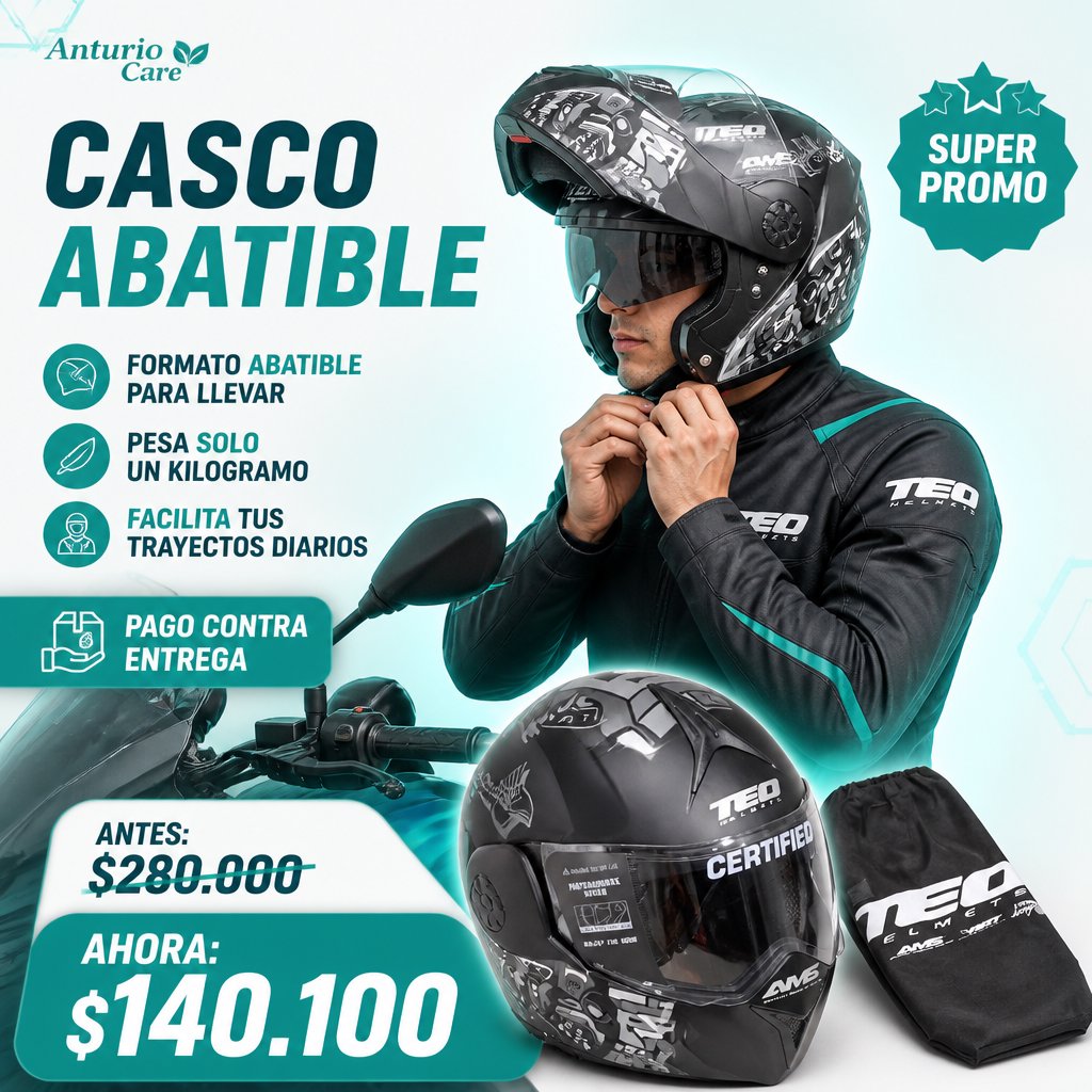 Casco abatible