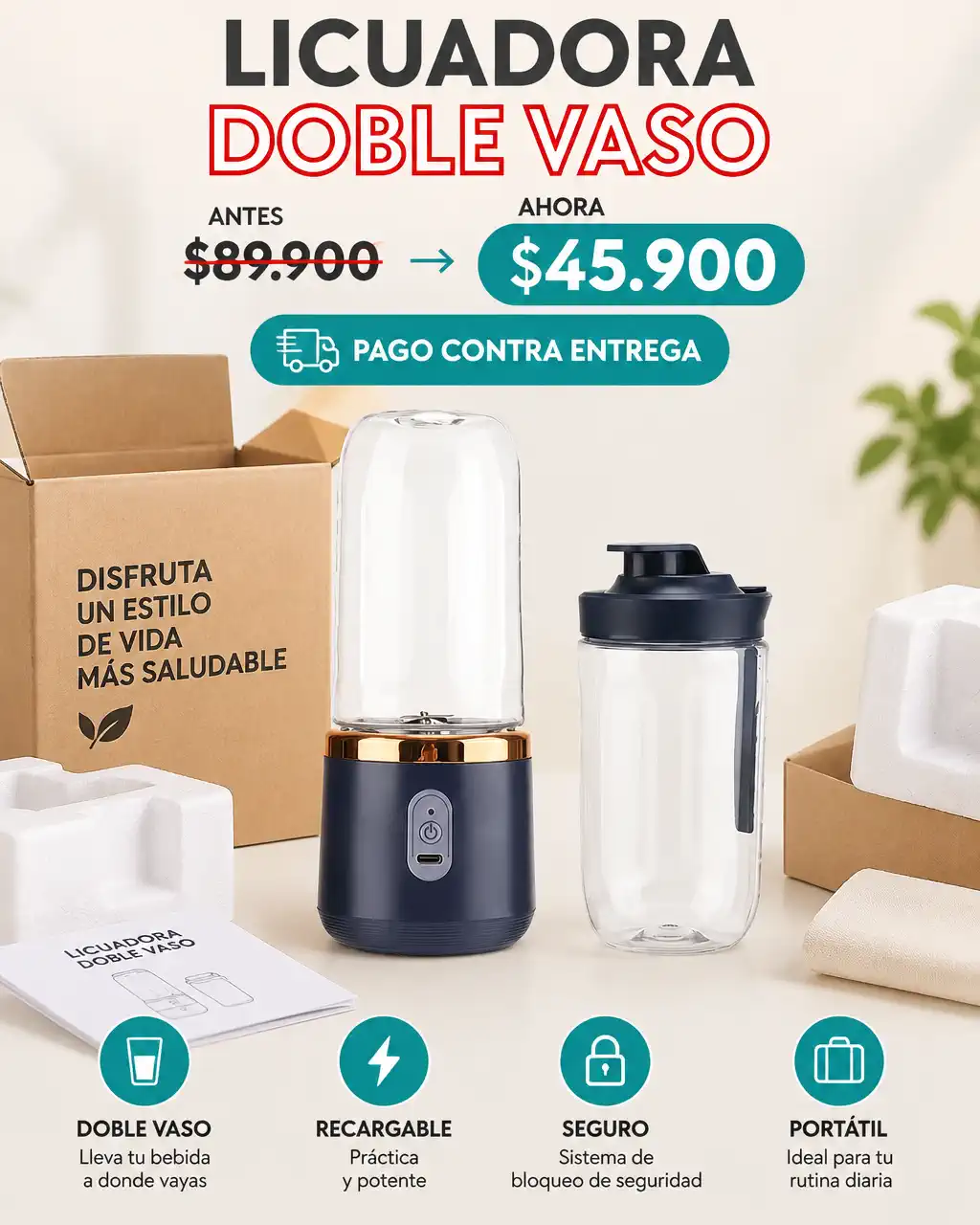 LICUADORA DOBLE VASO