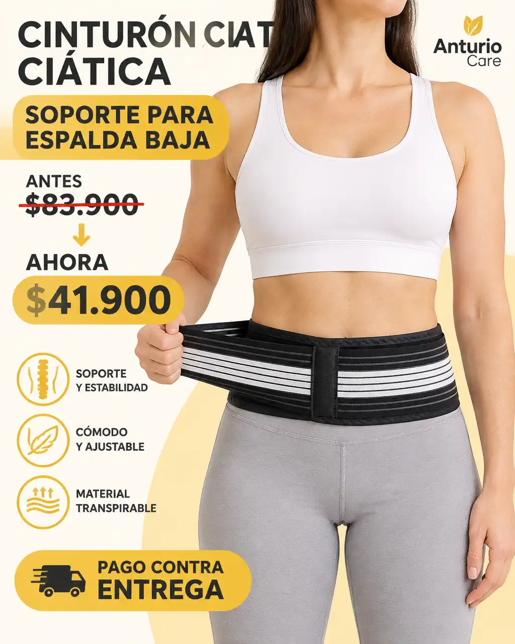 Cinturón ciática alivio lumbar