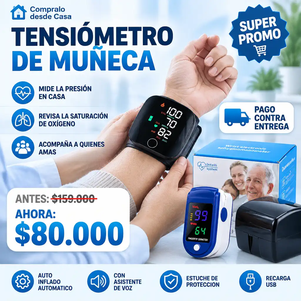 Tensiometro Digital de Muñeca + Oximetro Digital