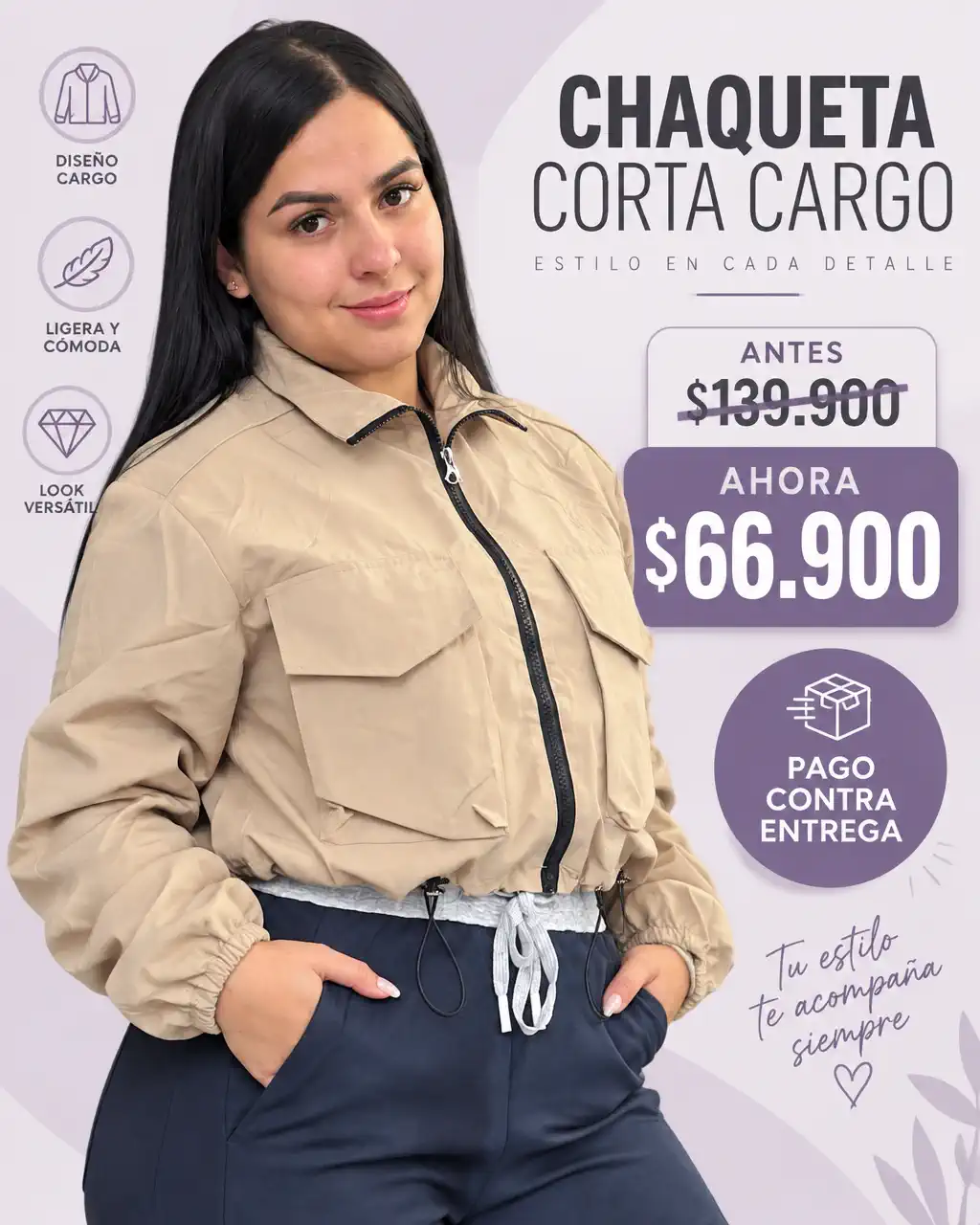 CHAQUETA CORTA CARGO