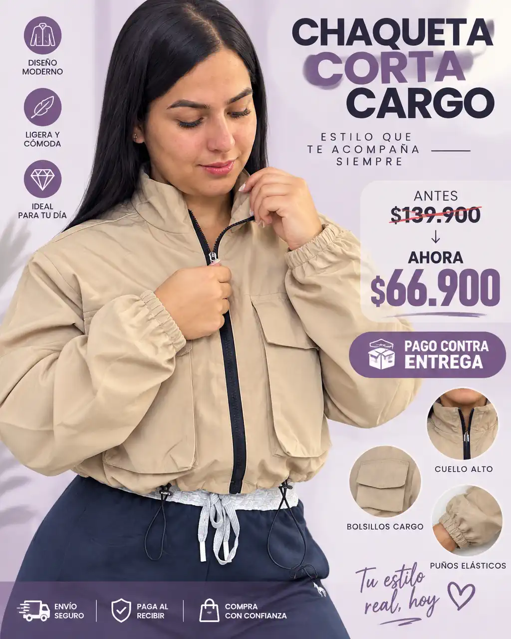 CHAQUETA CORTA -CARGO