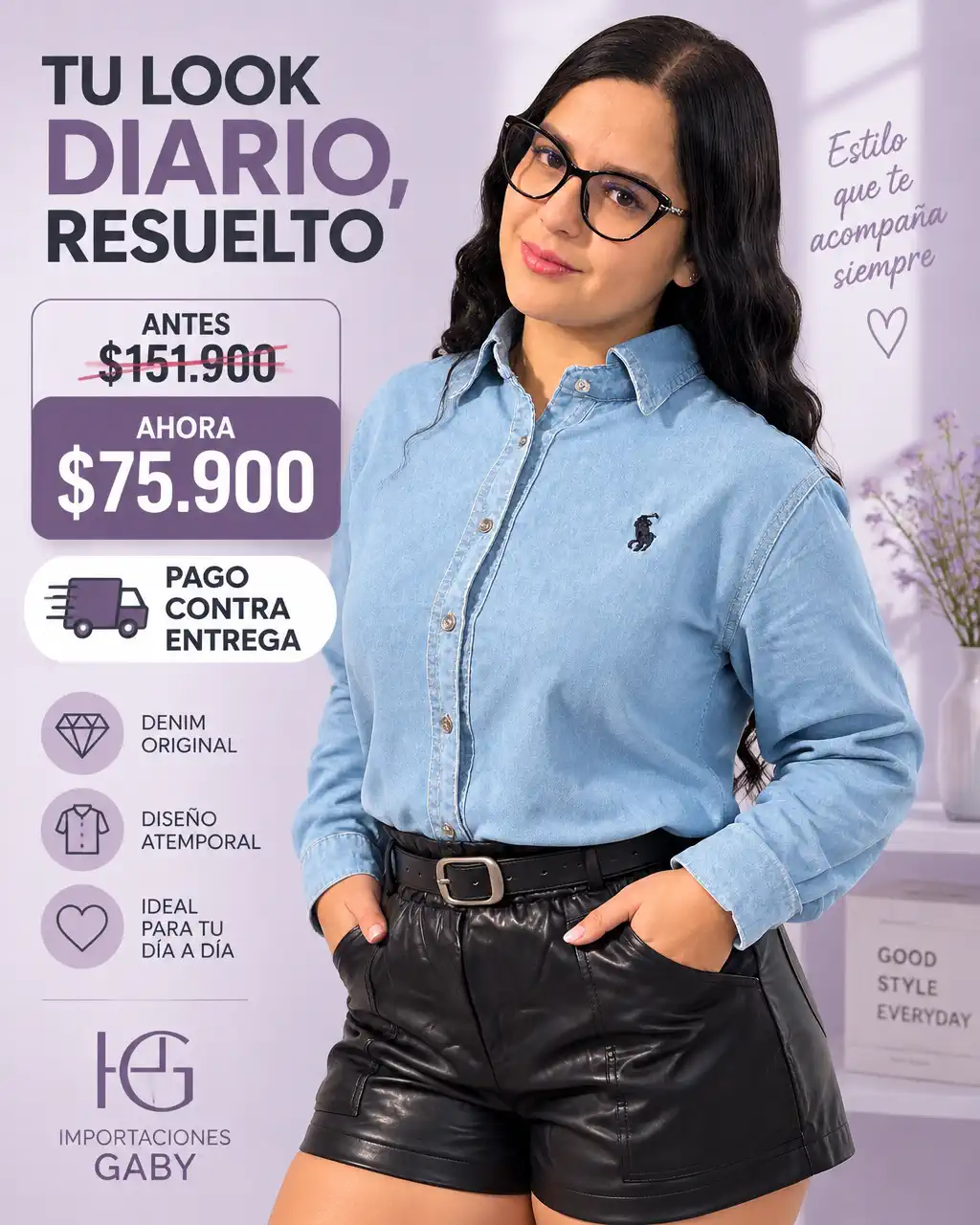 CAMISA DENIM ELEGANTE