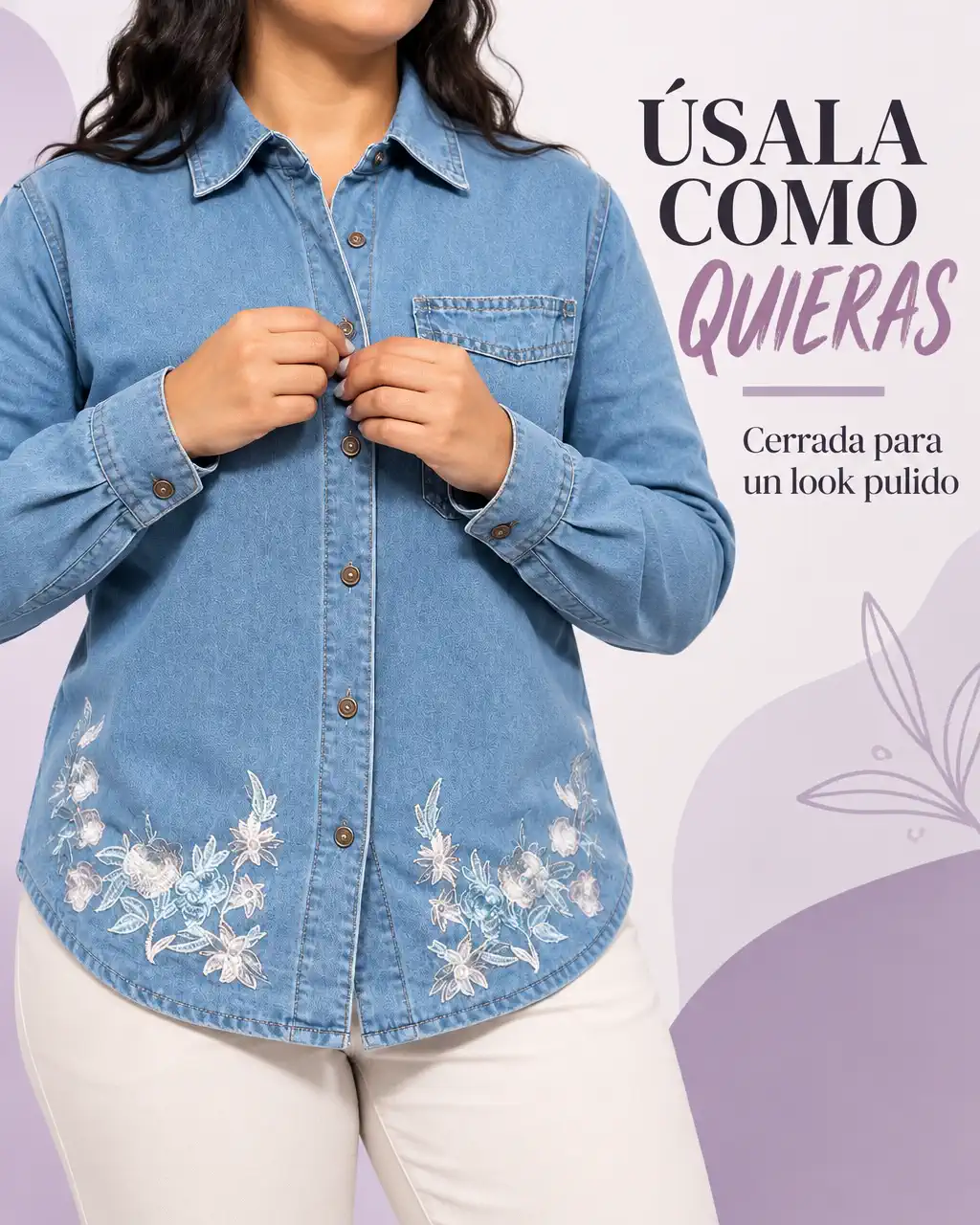 CAMISA JEAN FLORAL