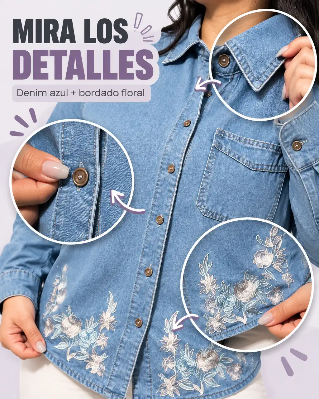 CAMISA JEAN FLORAL