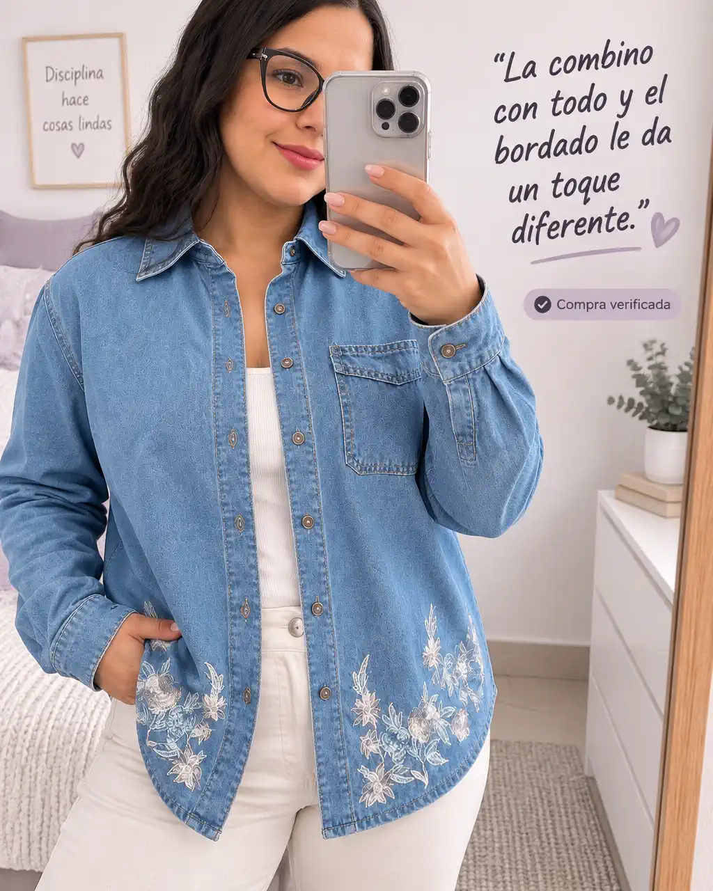 CAMISA JEAN FLORAL