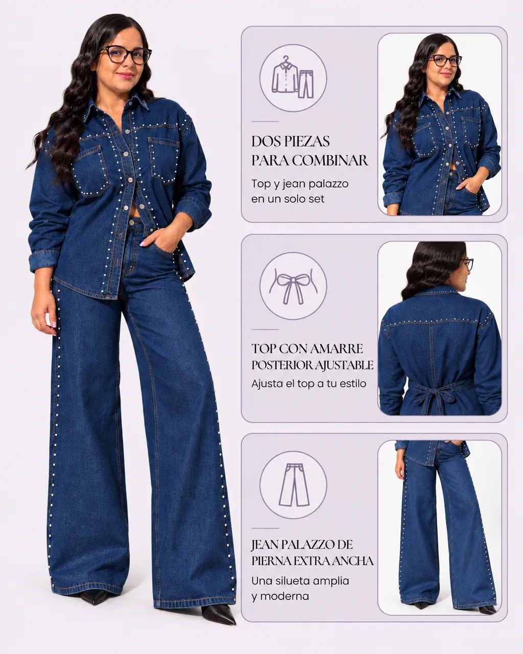 SET DENIM TACHES