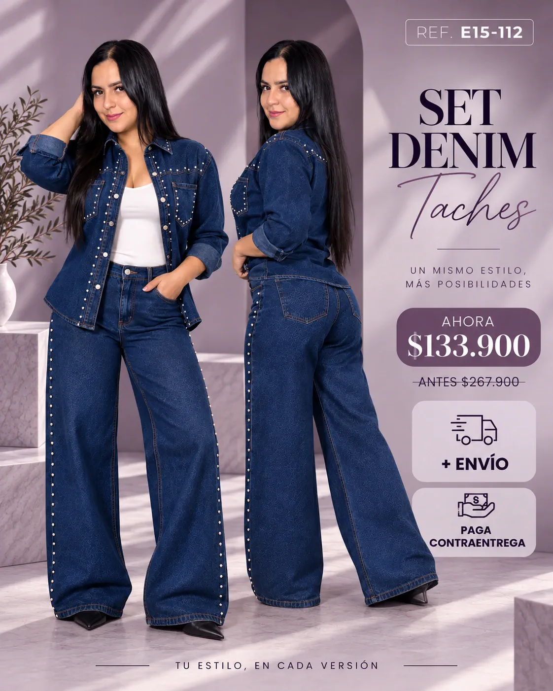 SET DENIM TACHES