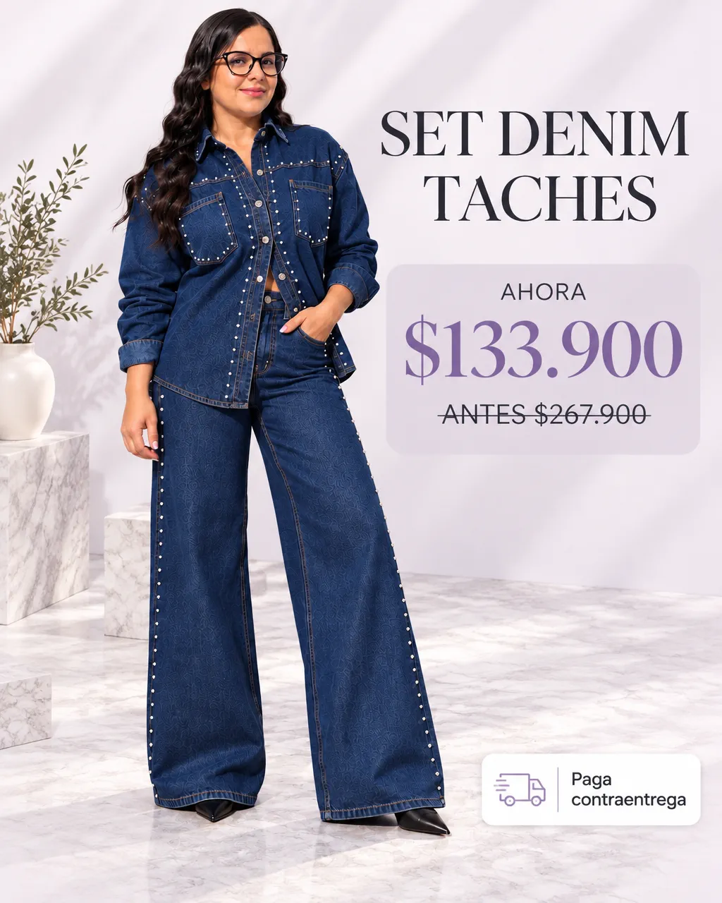 SET DENIM TACHES