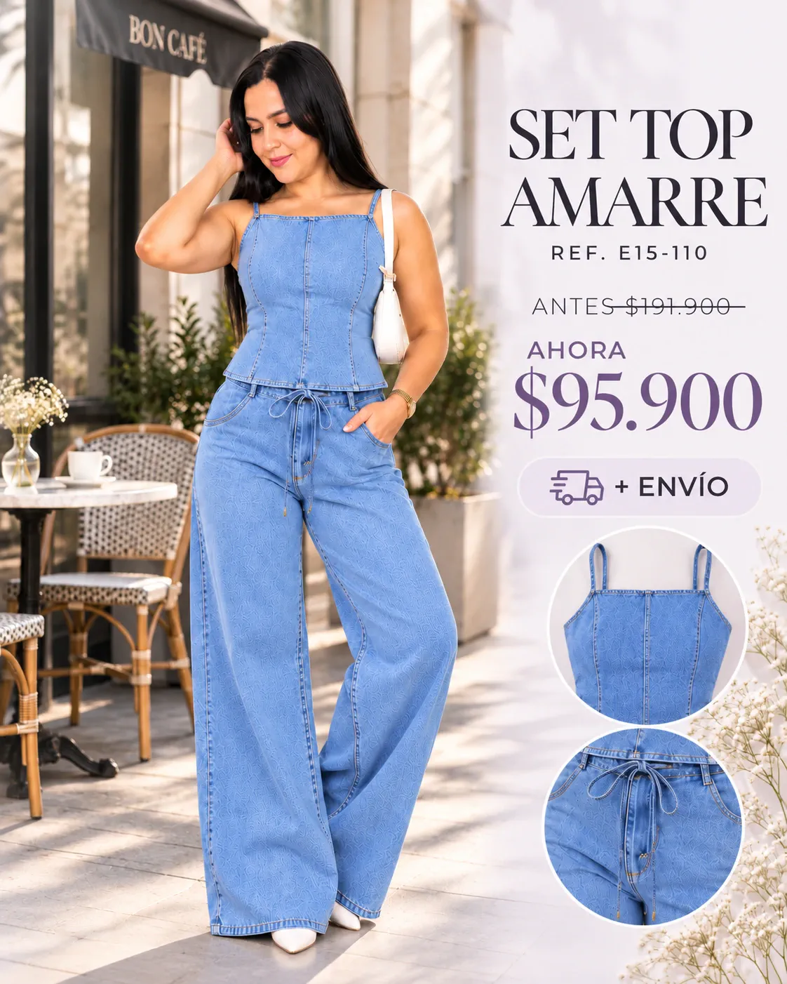 SET TOP AMARRE-WIDE LEG