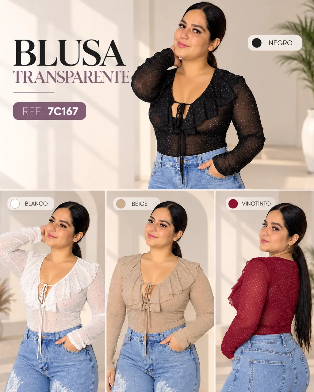 BLUSA TRANSPARENTE