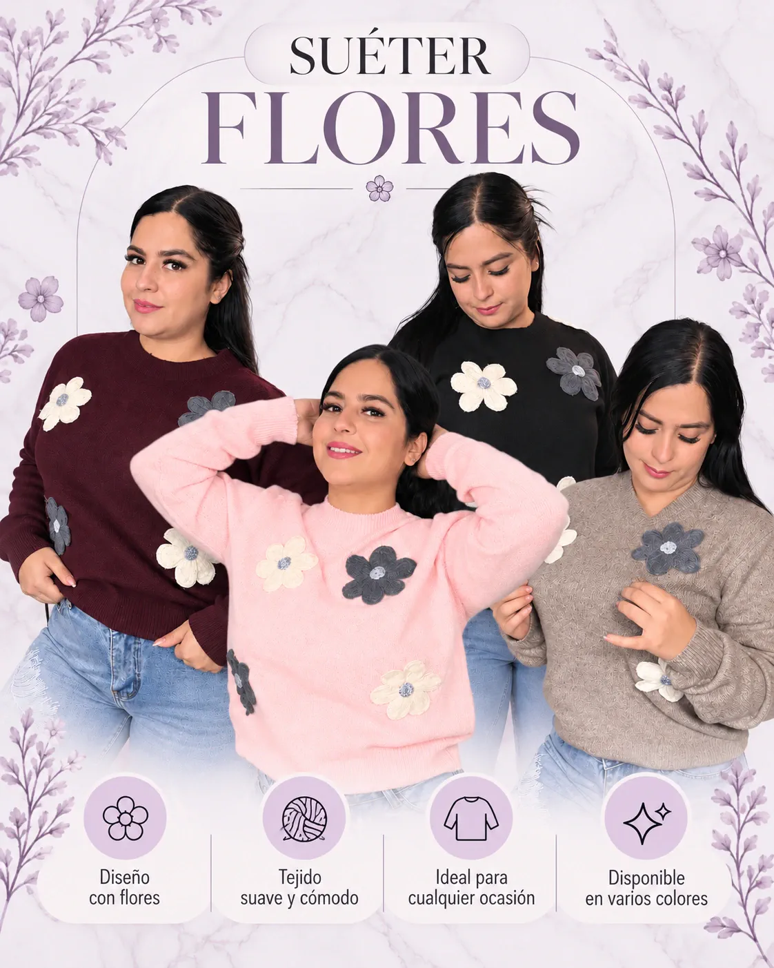 SUÉTER FLORES
