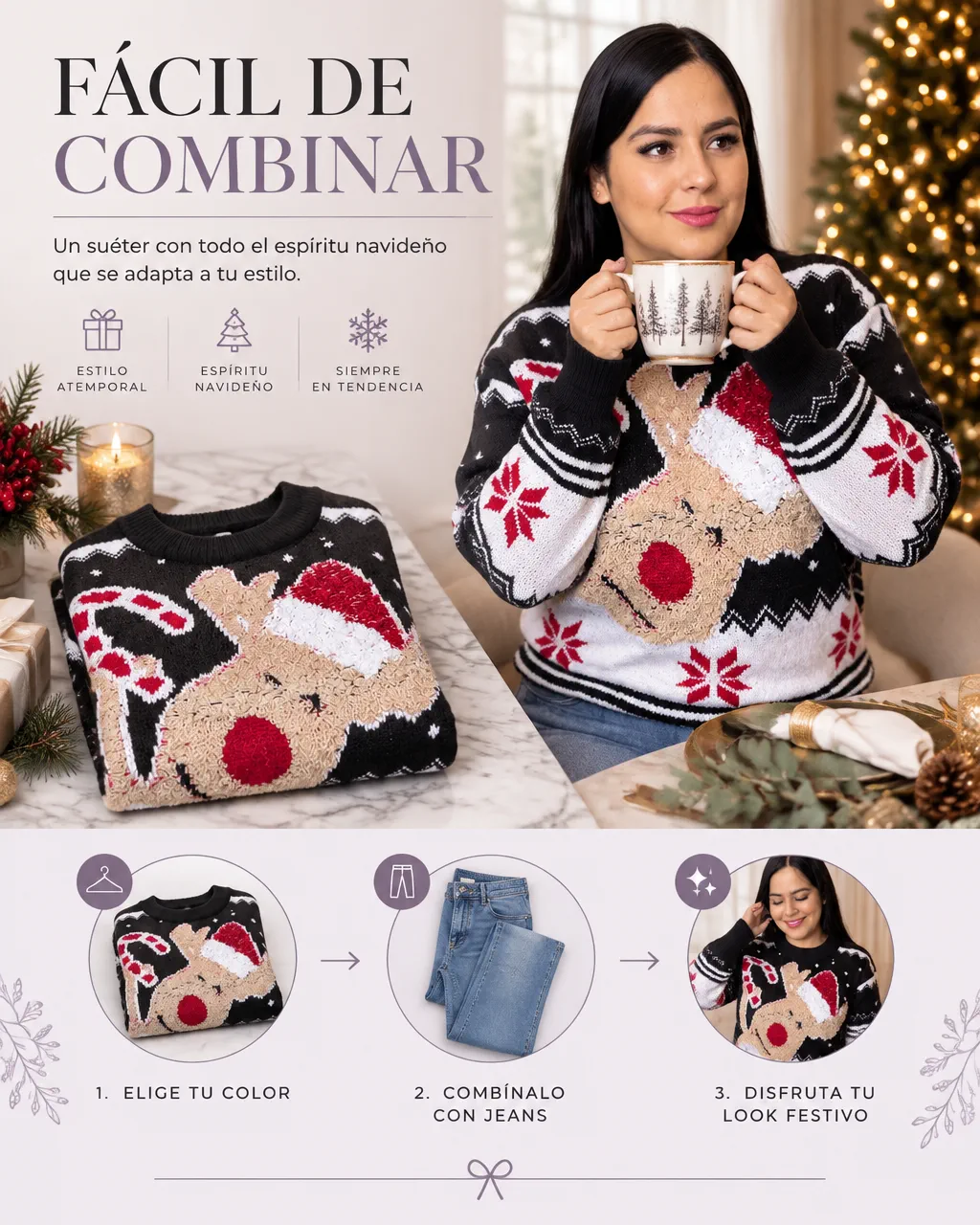 BUZO NAVIDEÑO RENO