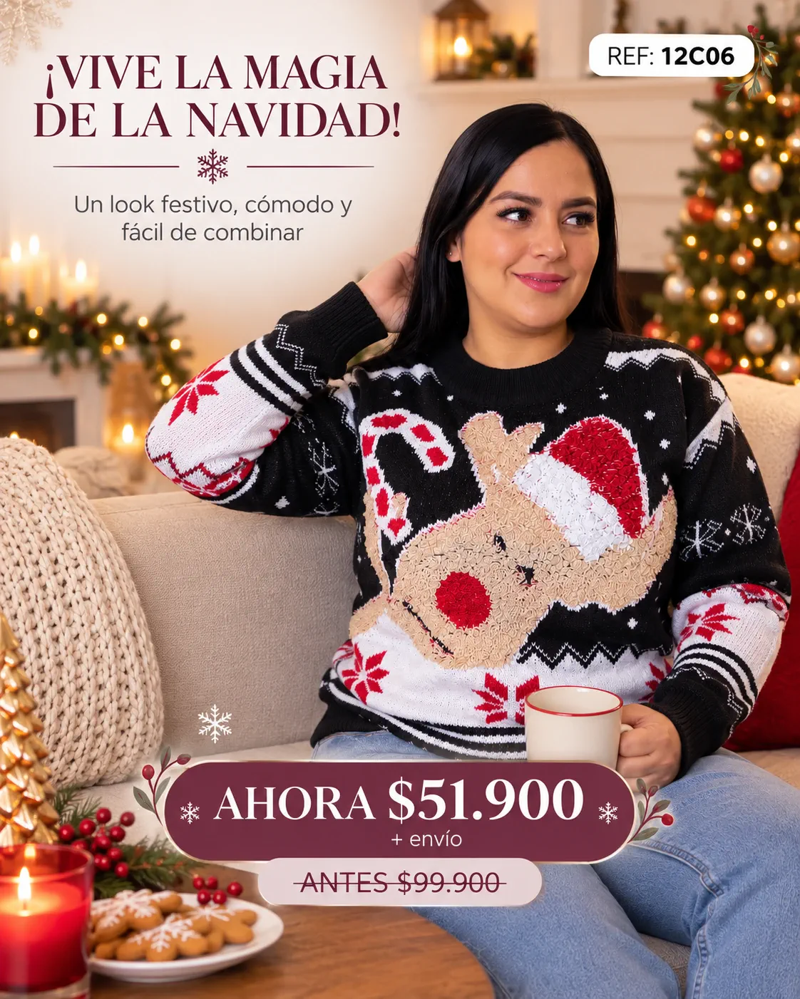 BUZO NAVIDEÑO RENO