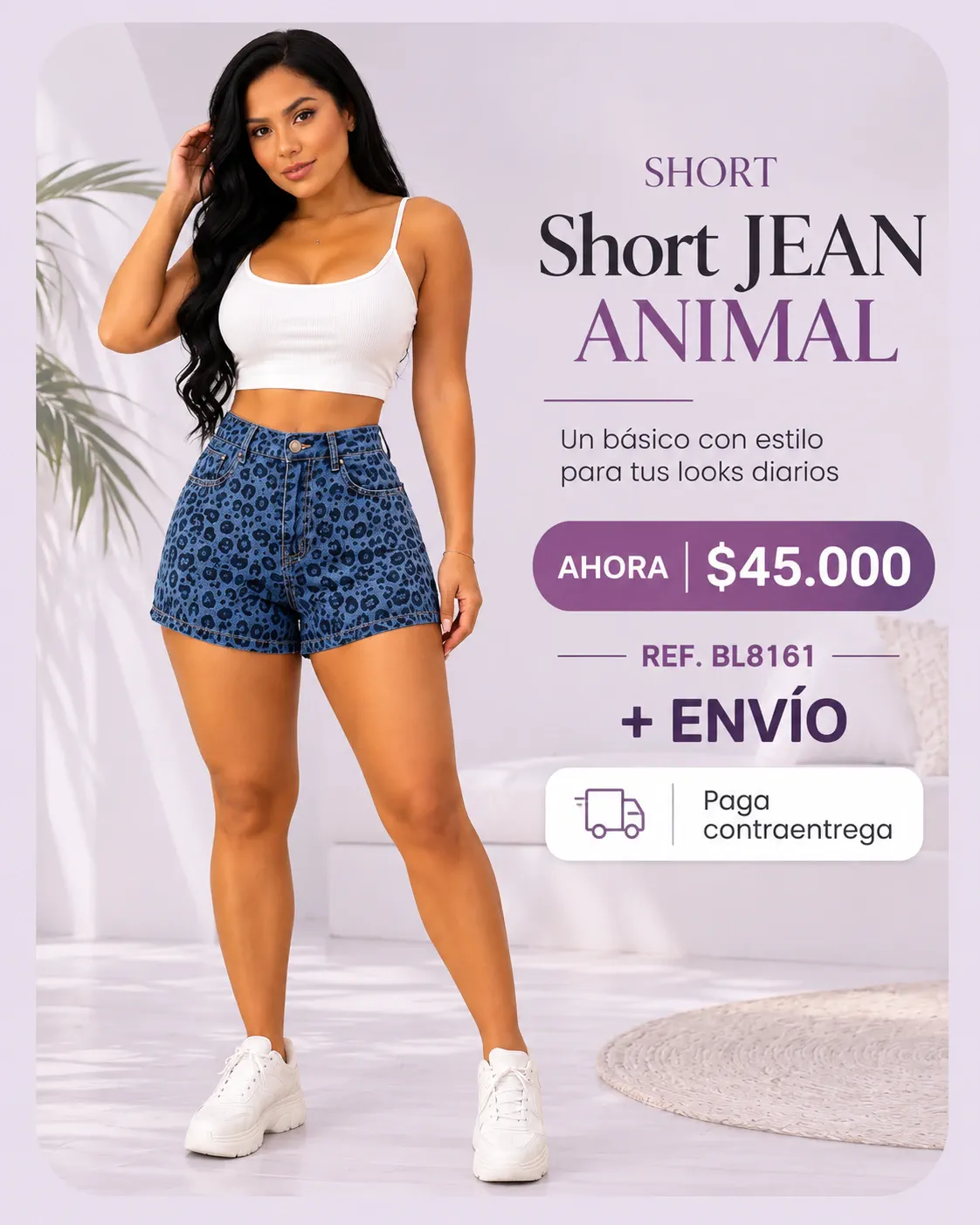SHORT JEAN ANIMAL