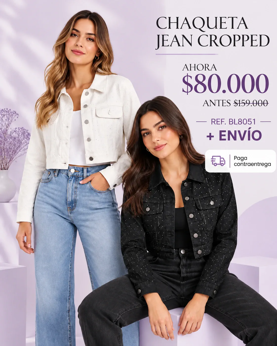 CHAQUETA JEAN CROPPED