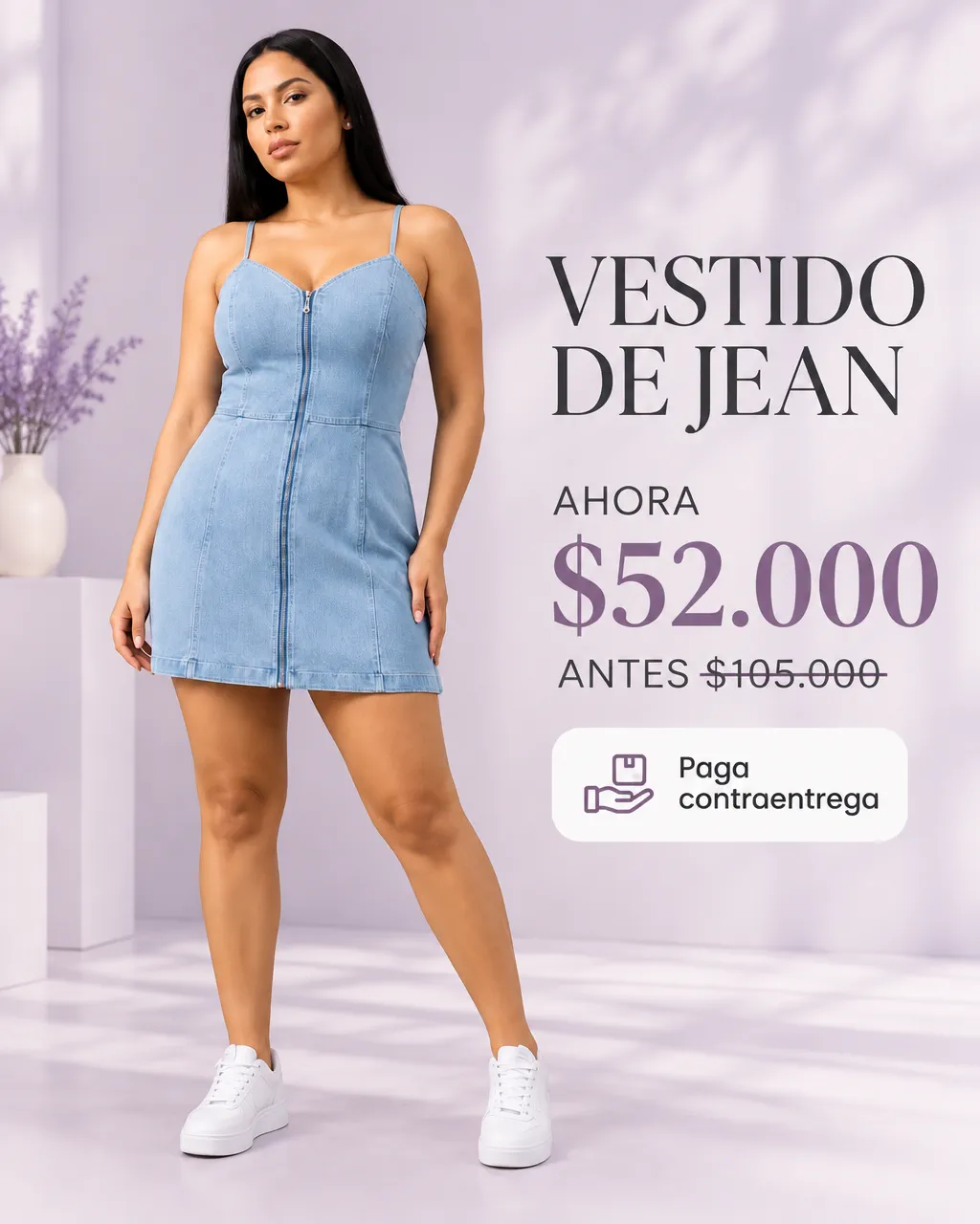 VESTIDO DE JEAN CON CIERRE