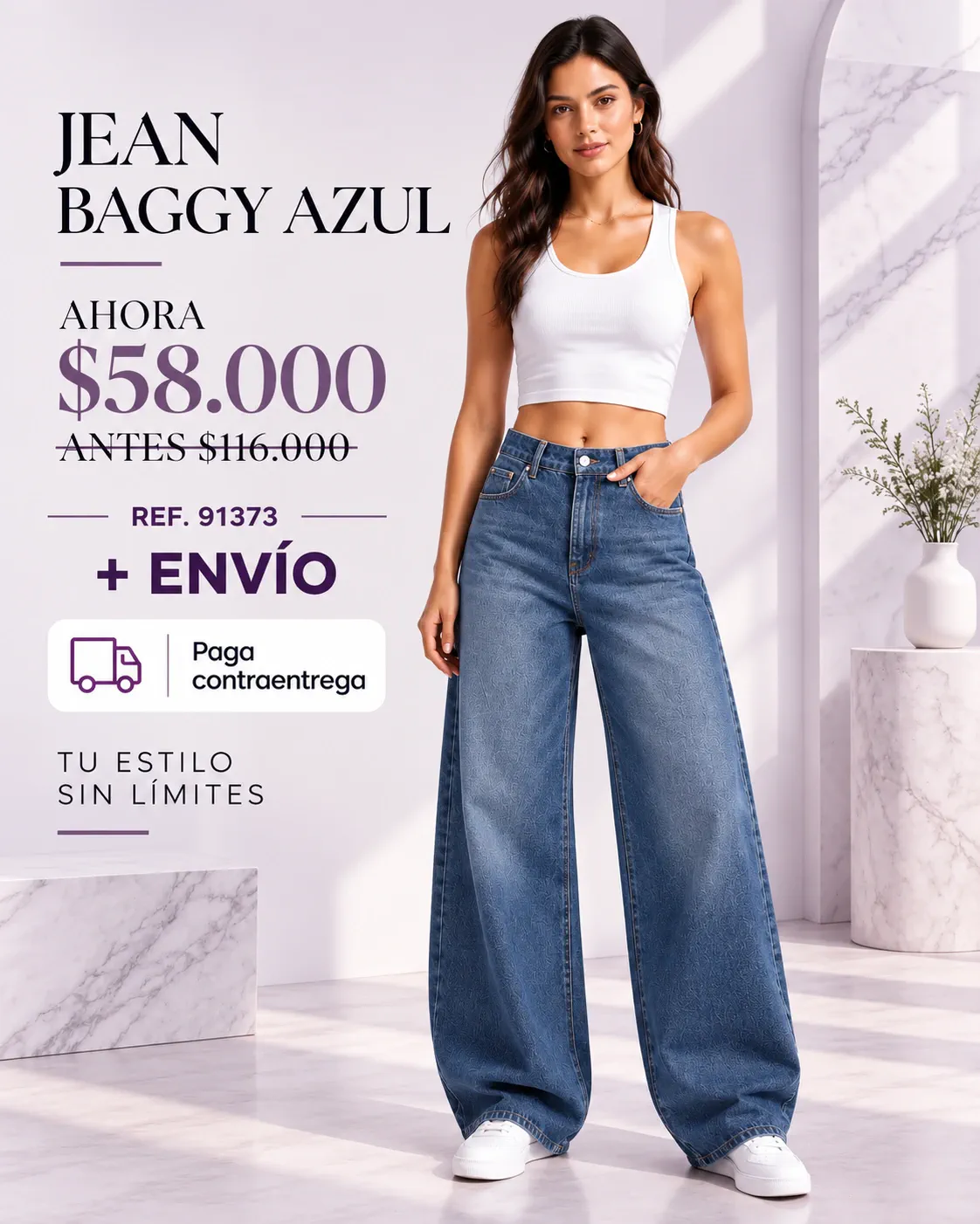 JEAN TIPO BAGGY AZUL OSCURO