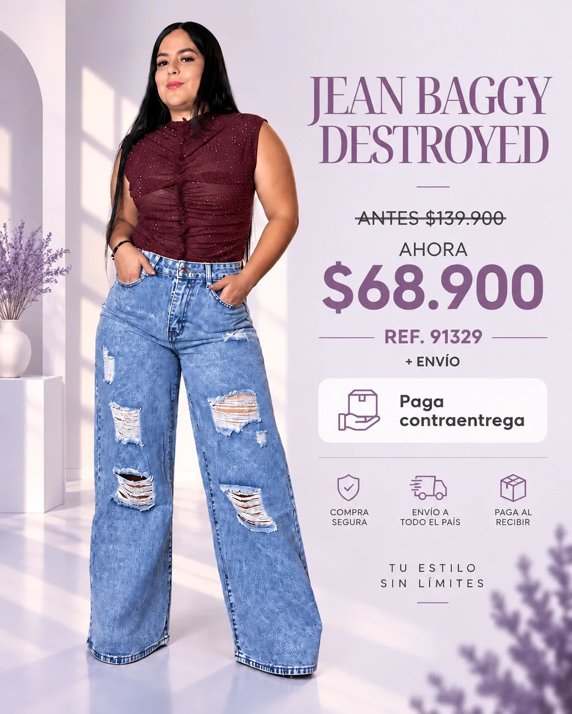 JEAN BAGGY DESTROYED