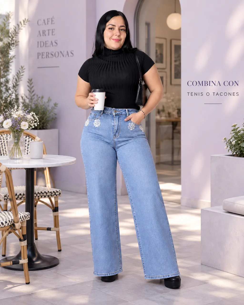 JEAN WIDE FLORAL