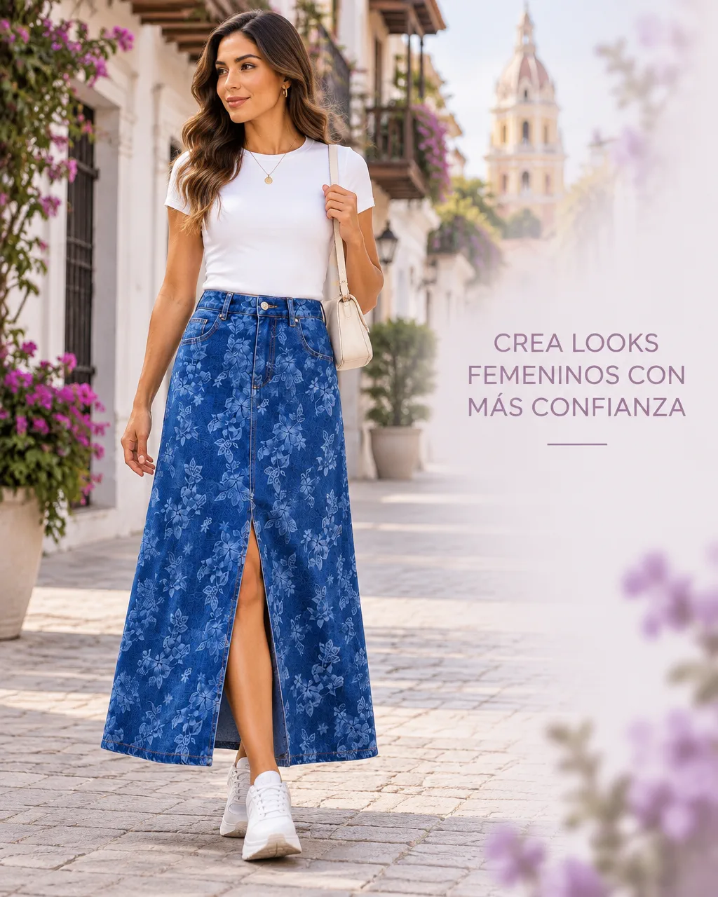 FALDA DE JEAN LARGA