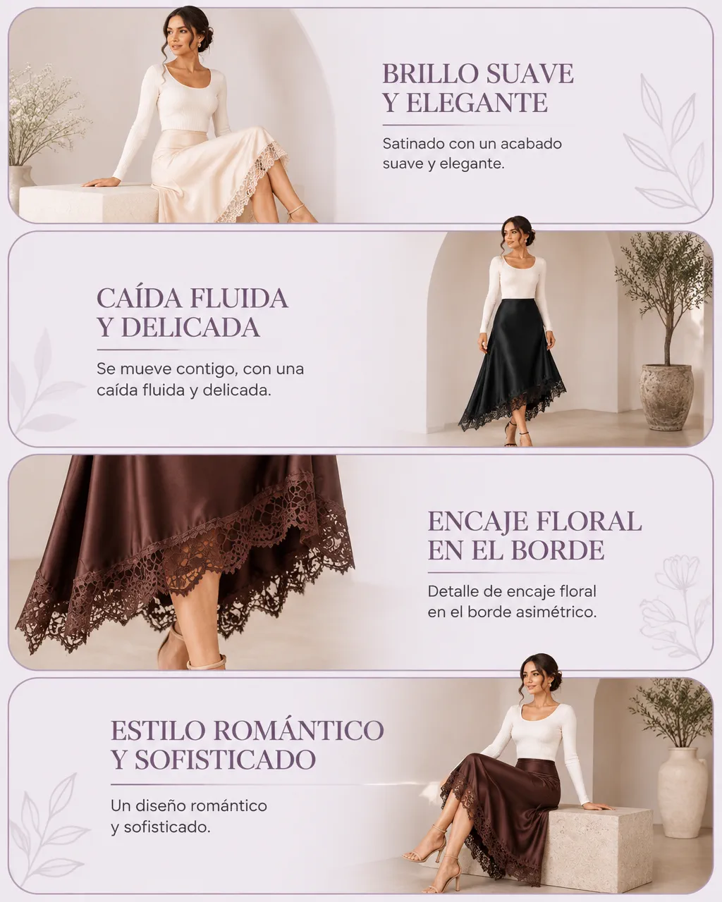 FALDA SATINADA