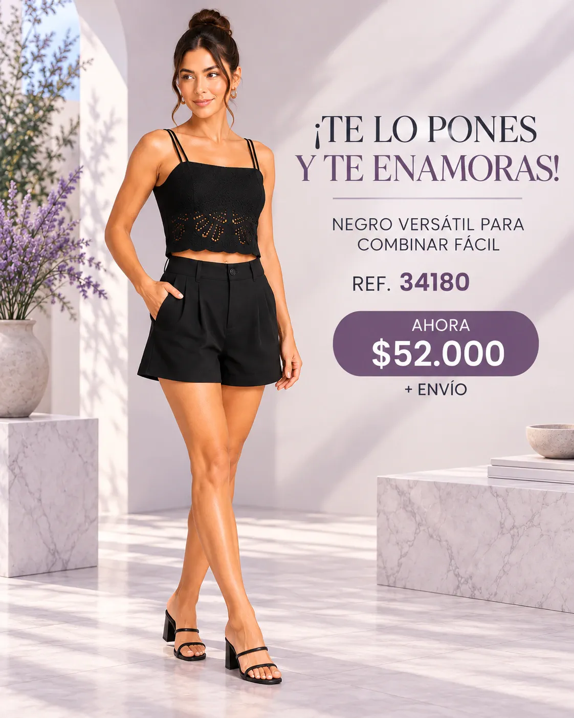 CONJUNTO TOP TIRANTES-SHORT