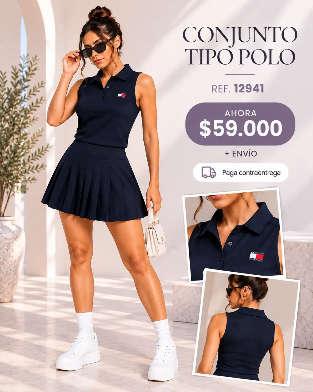 CONJUNTO TIPO POLO MARCA TOMMY