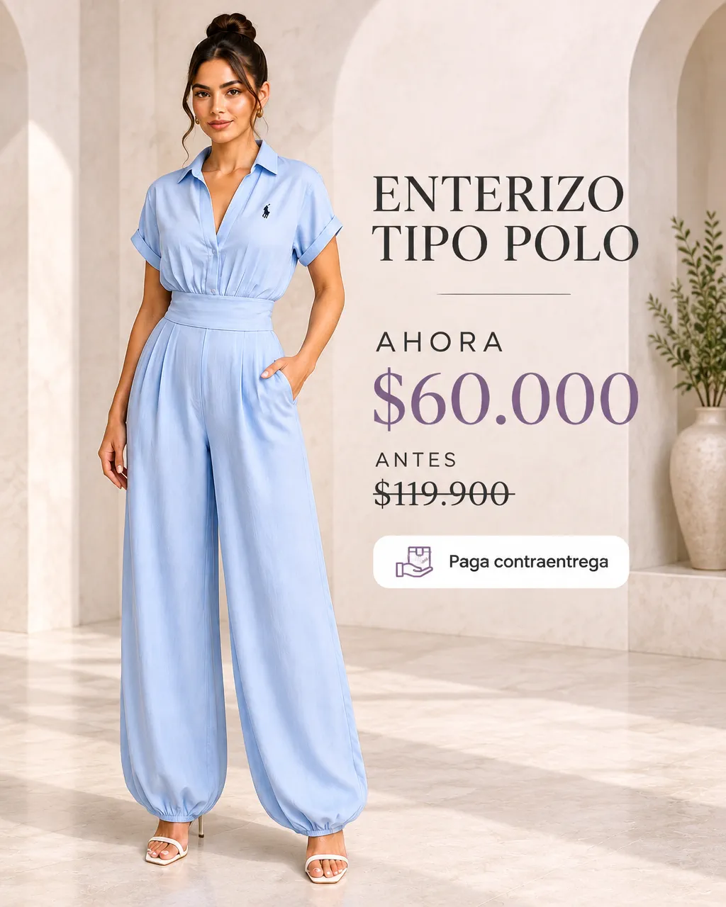 SET DE PANTALON Y BLUSA TIPO POLO MARCA POLO