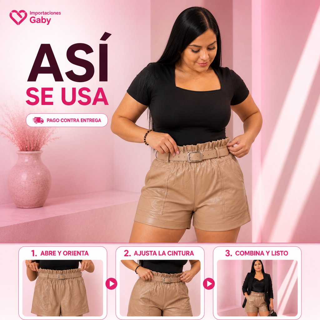 SHORT CUERINA-BOLSILLOS-CORREA unit