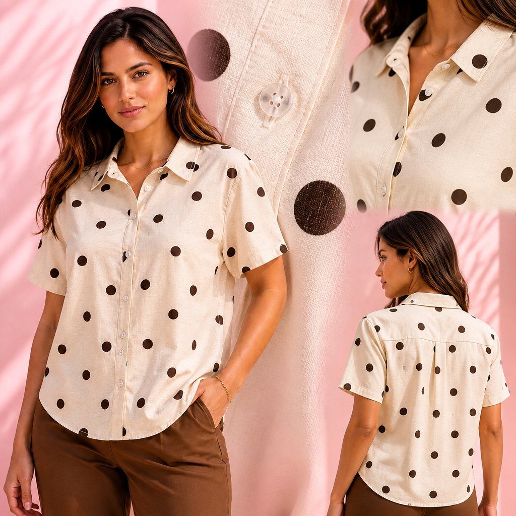 CAMISA DE PUNTOS MANGA CORTA