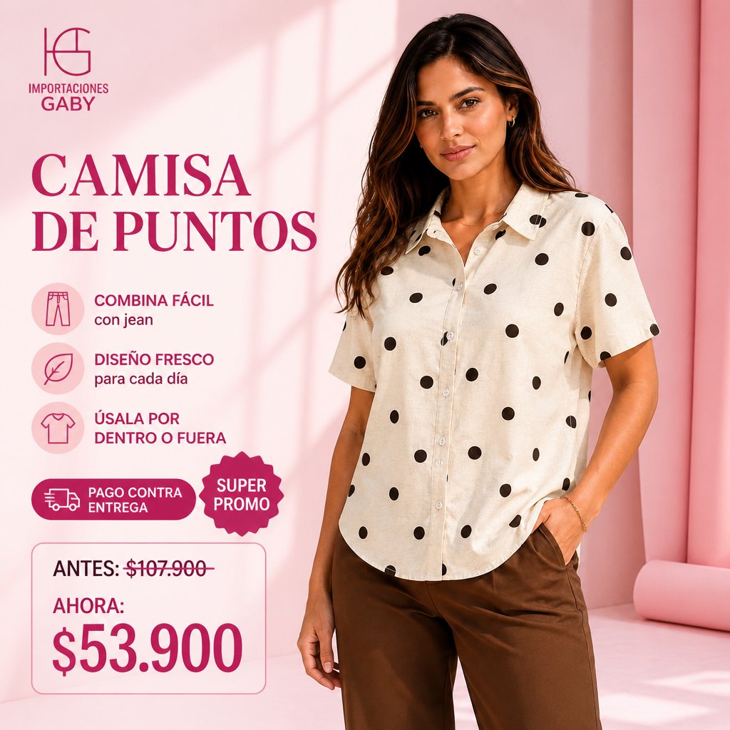 CAMISA DE PUNTOS MANGA CORTA