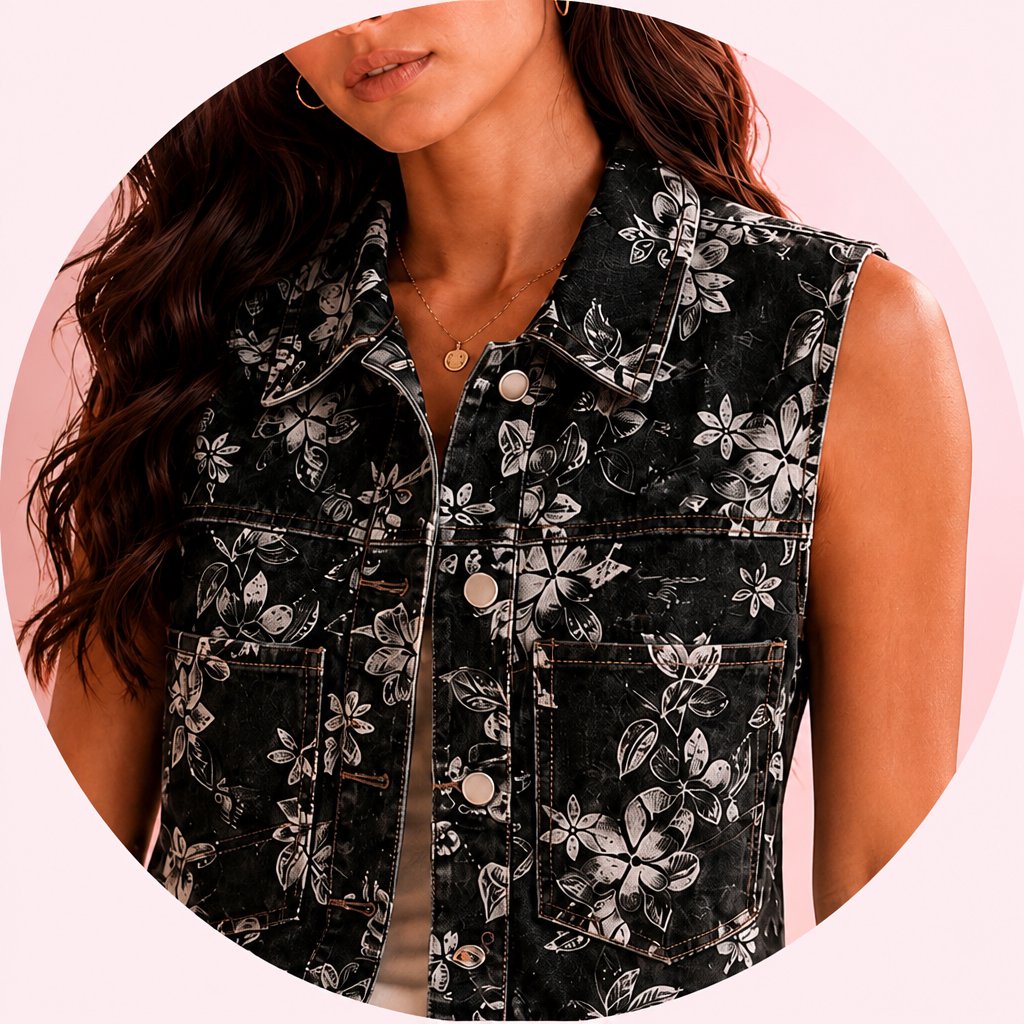 CHALECO FLORAL CASUAL ELEGANTE