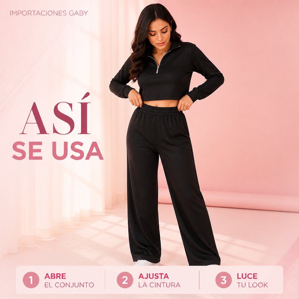 CONJUNTO CROP MANGA LARGA + PALAZZO unit