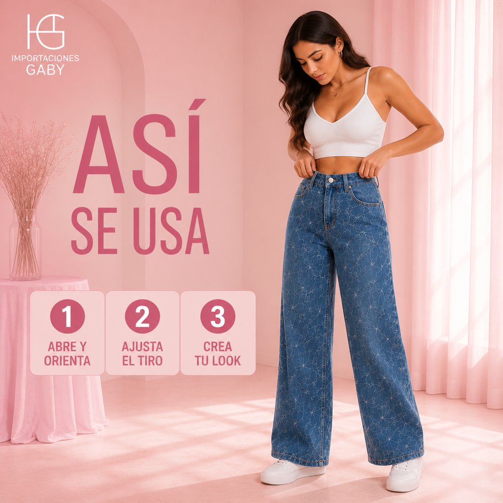 JEAN WIDE LEG FLORAL unit