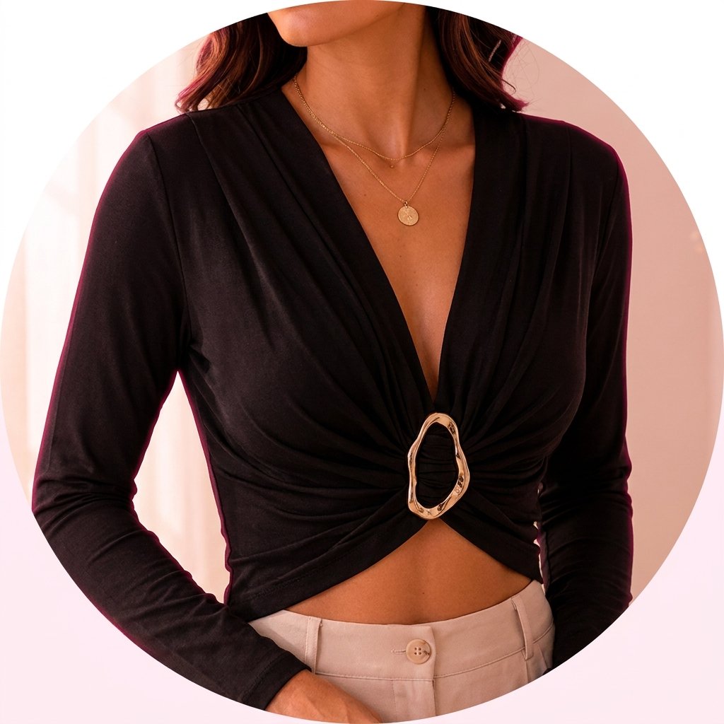 BLUSA CROP CON ARGOLLA
