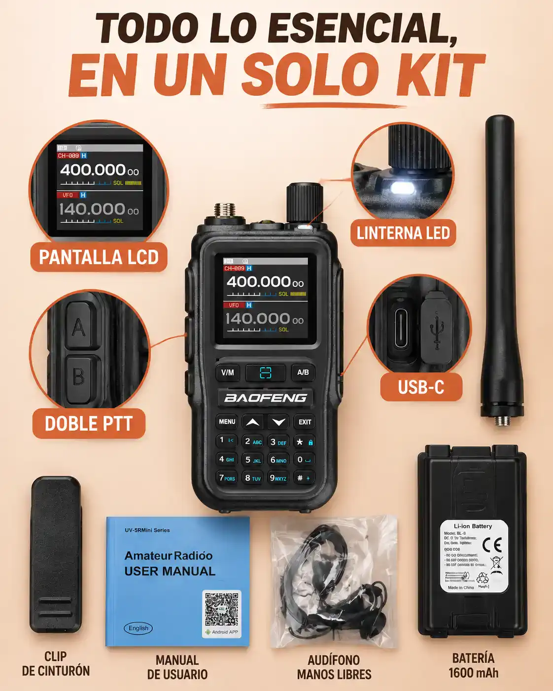 RADIO BAOFENG UV5R MINI