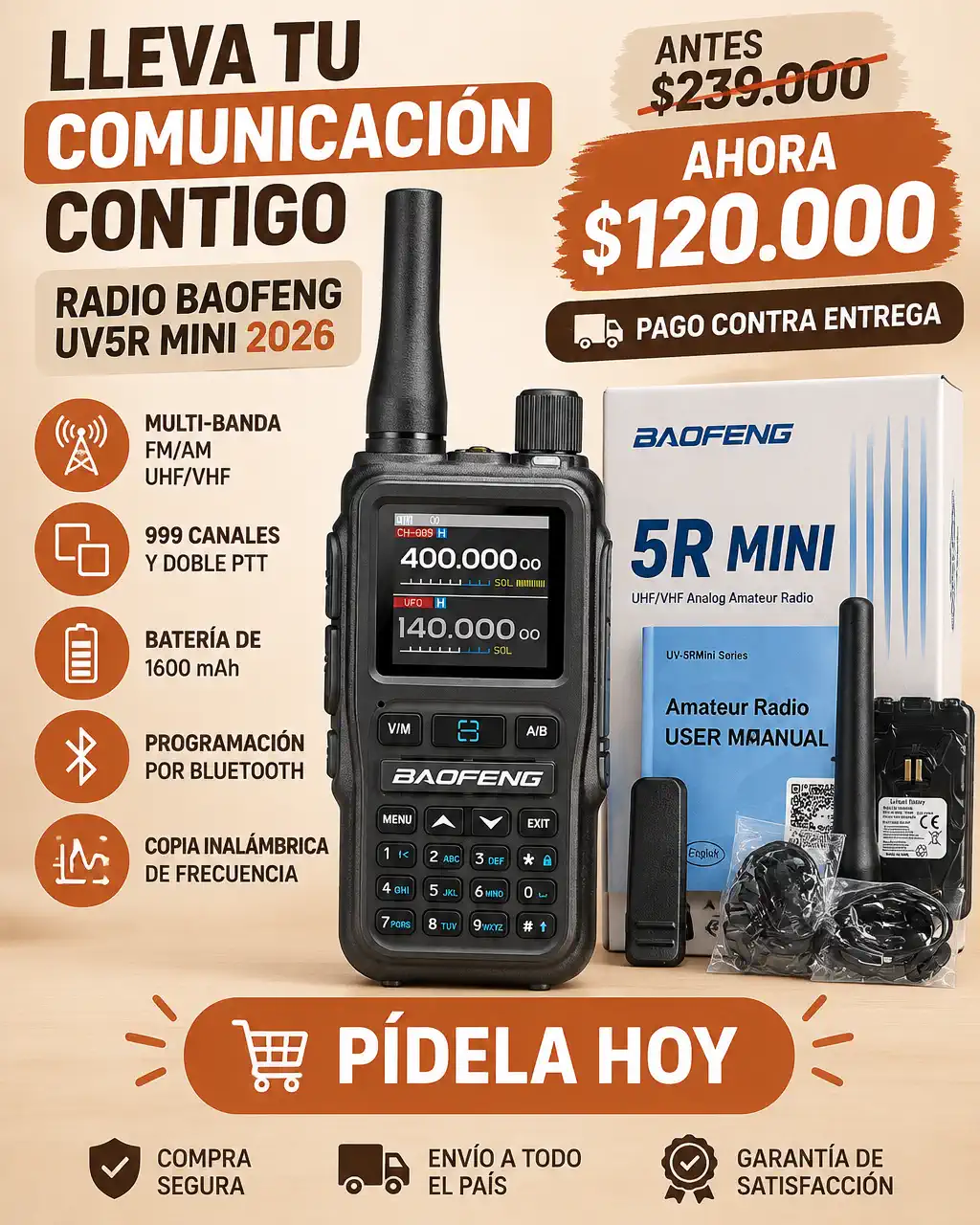 RADIO BAOFENG UV5R MINI