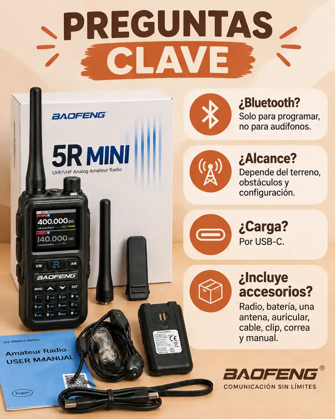 RADIO BAOFENG UV5R MINI