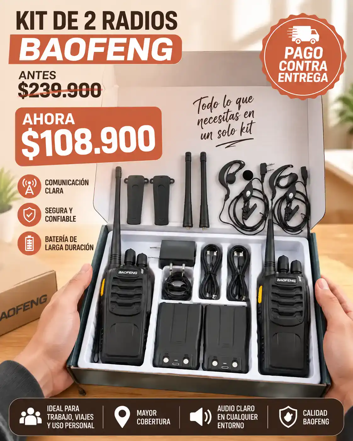 KIT RADIOS BAOFENG